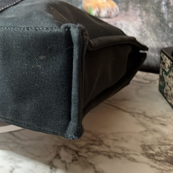 HERMES Fourre Tout MM Tote Bag Handbag Canvas Black with White Stitching in GUC - Picture 13 of 16